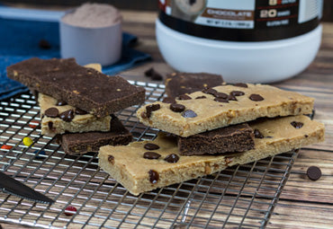Quick Bake Peanut Butter Chocolate Chip Protein Bars