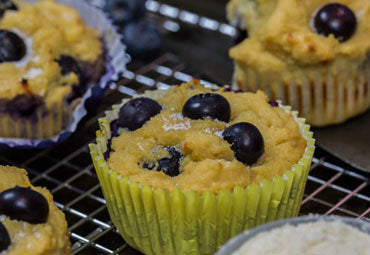 Breakfast Blueberry Protein Muffins