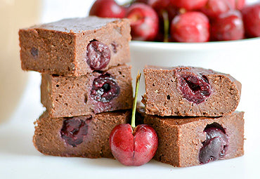 Chocolate Cherry Almond Protein Brownies